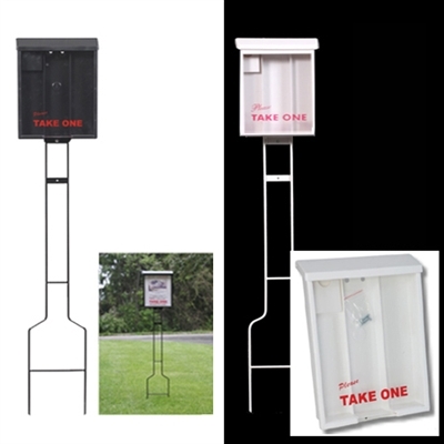 Brochure Box and Business Card Holder on a Stake Questions & Answers