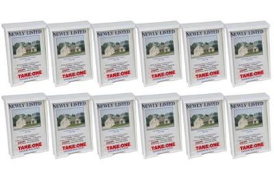 Outdoor Brochure Box and Card Holder - Case of 12 - White Questions & Answers